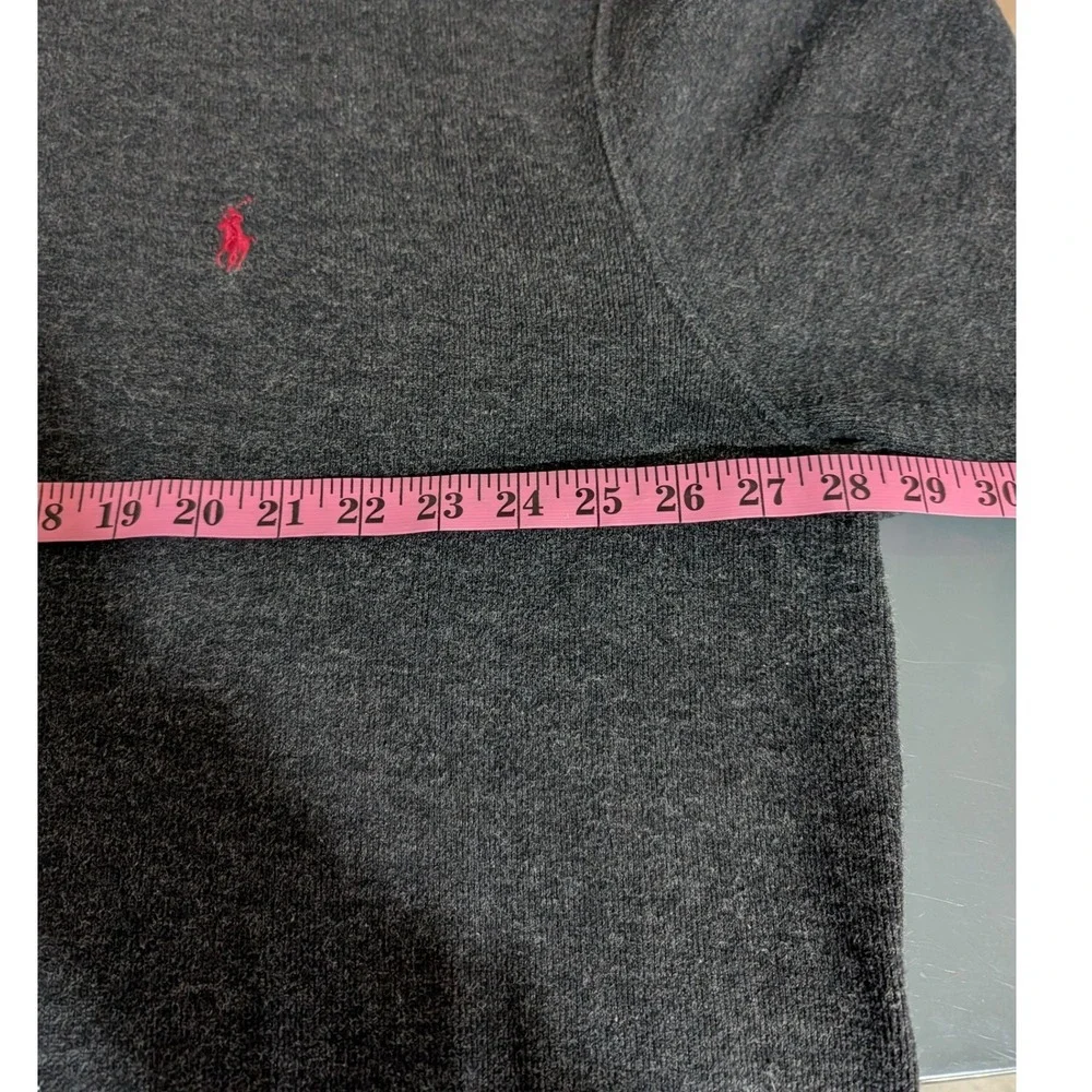Polo Ralph Lauren‎ Charcoal Quarter Zip Cotton Pullover Men's 2XLT